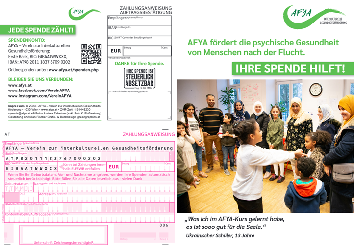 spendenflyer verein afya